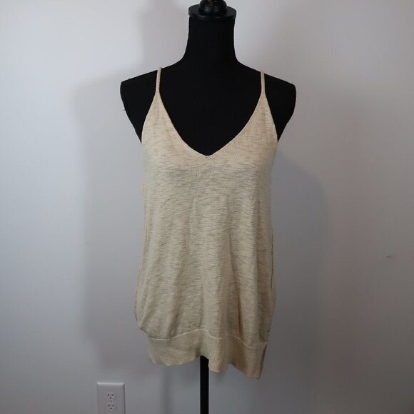 Free People Oatmeal/Beige Knit Tank S - Picture 1 of 6